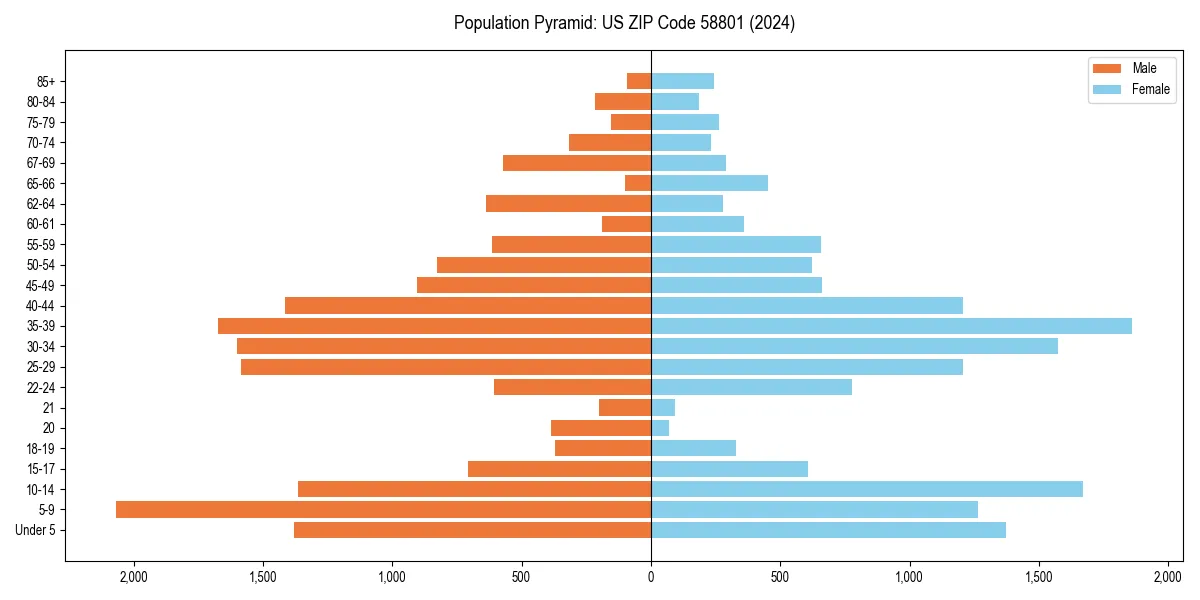 Population pyramid for 