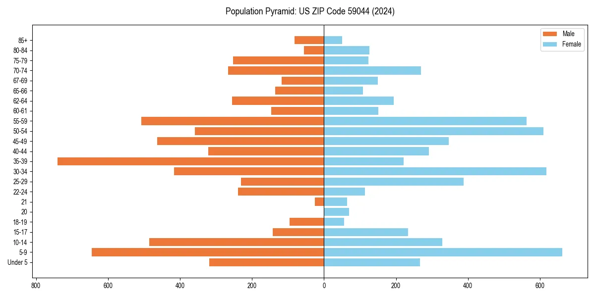 Population pyramid for 
