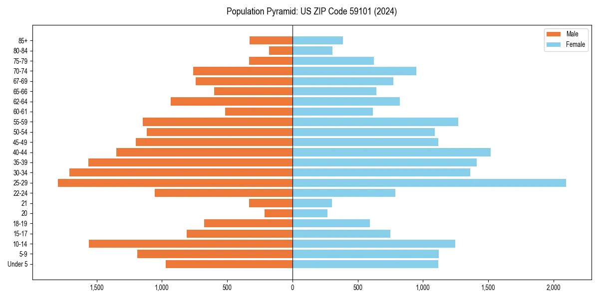 Population pyramid for 