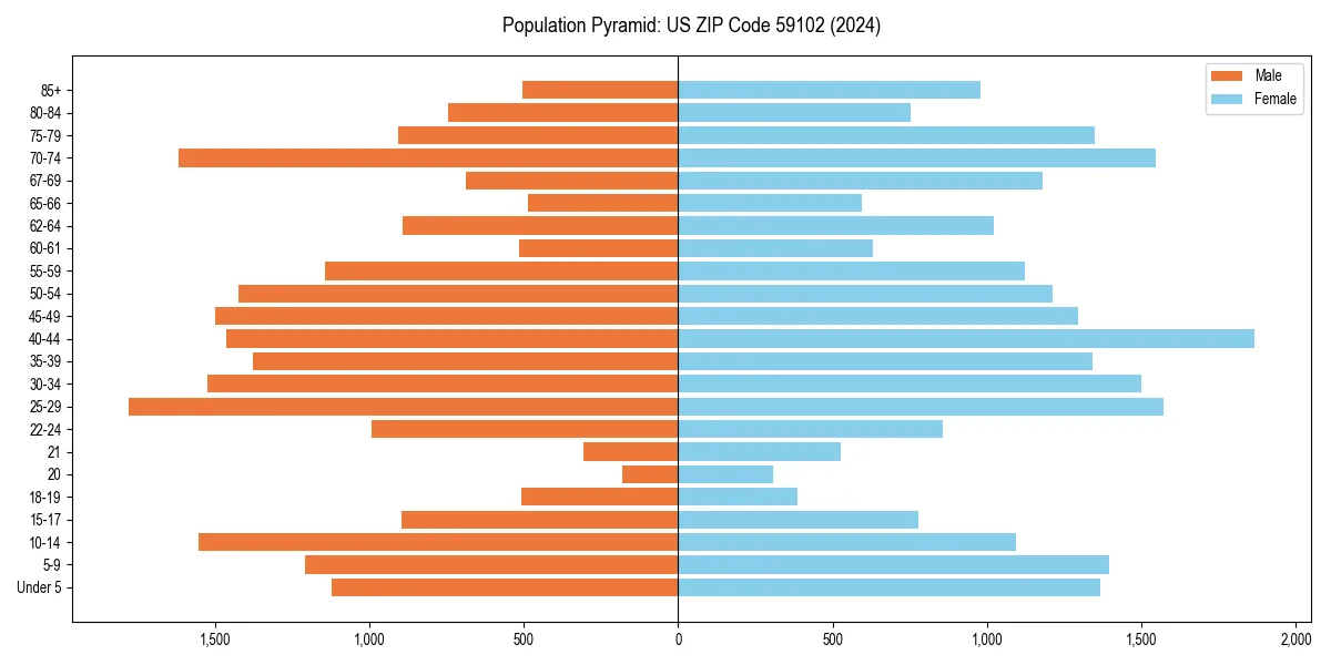 Population pyramid for 