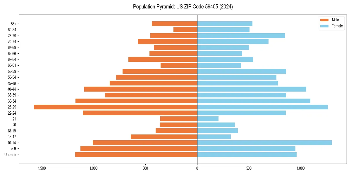 Population pyramid for 