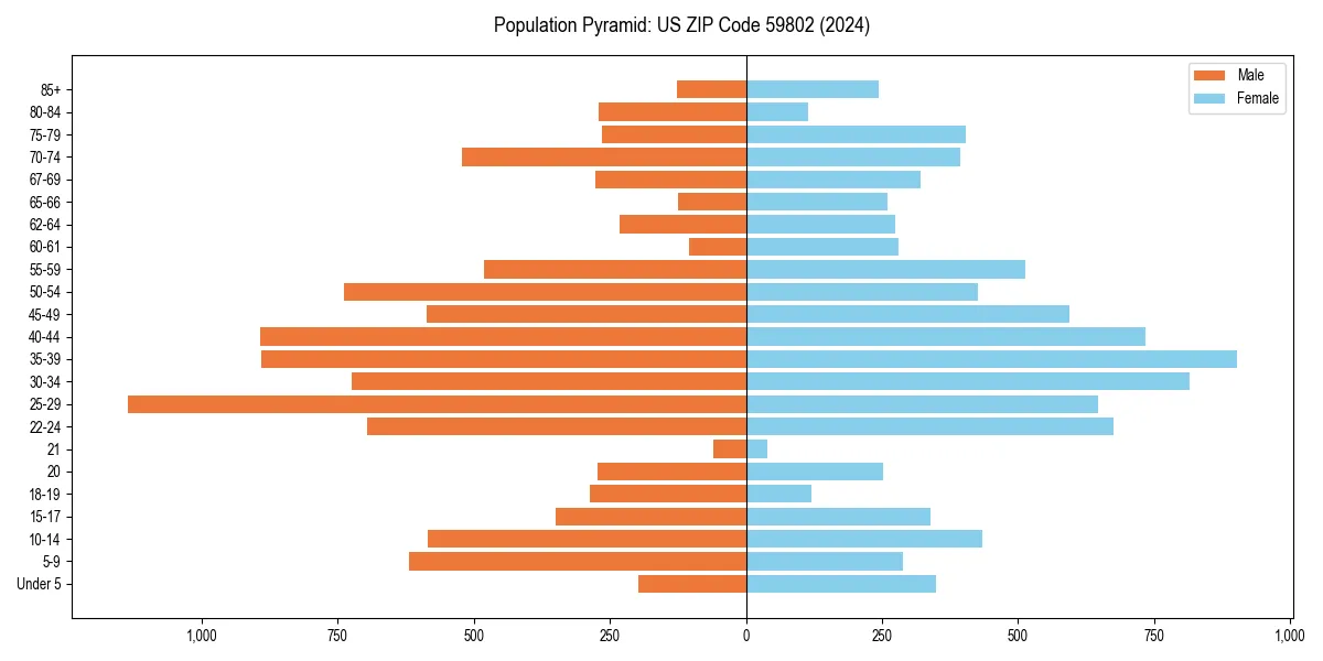Population pyramid for 