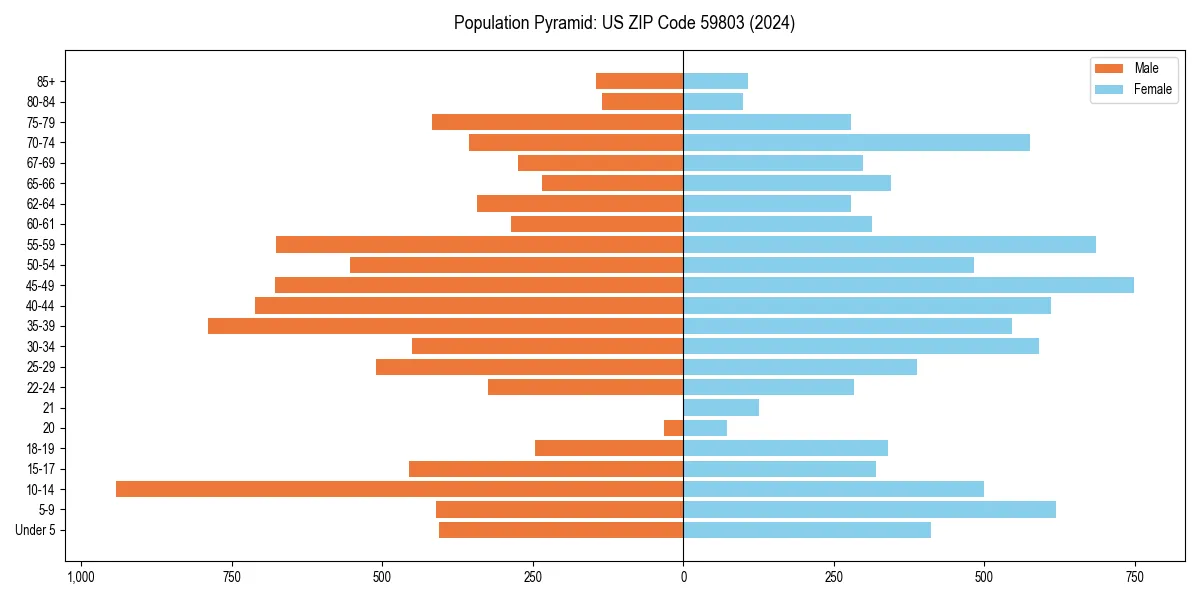 Population pyramid for 