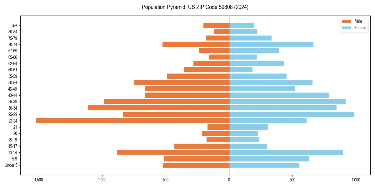 Population pyramid for 