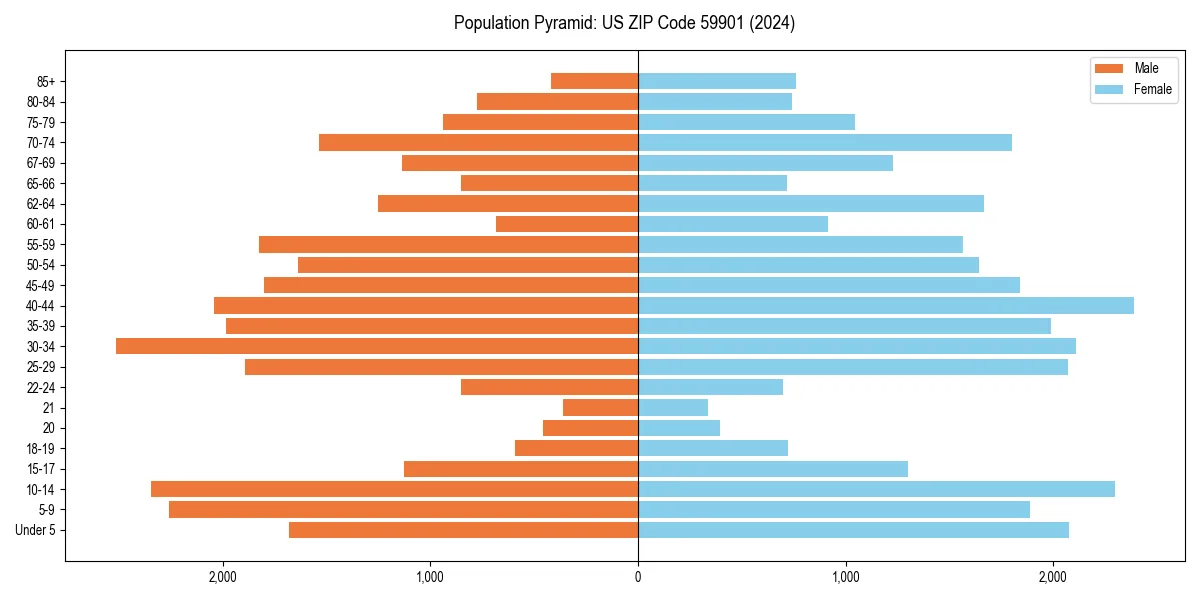 Population pyramid for 