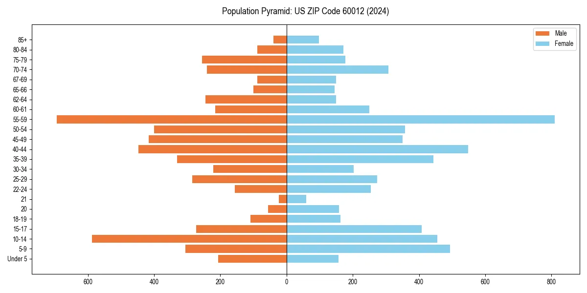 Population pyramid for 