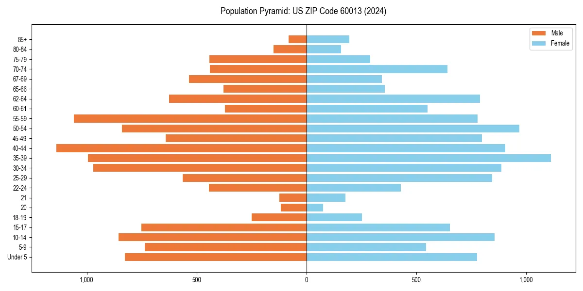 Population pyramid for 