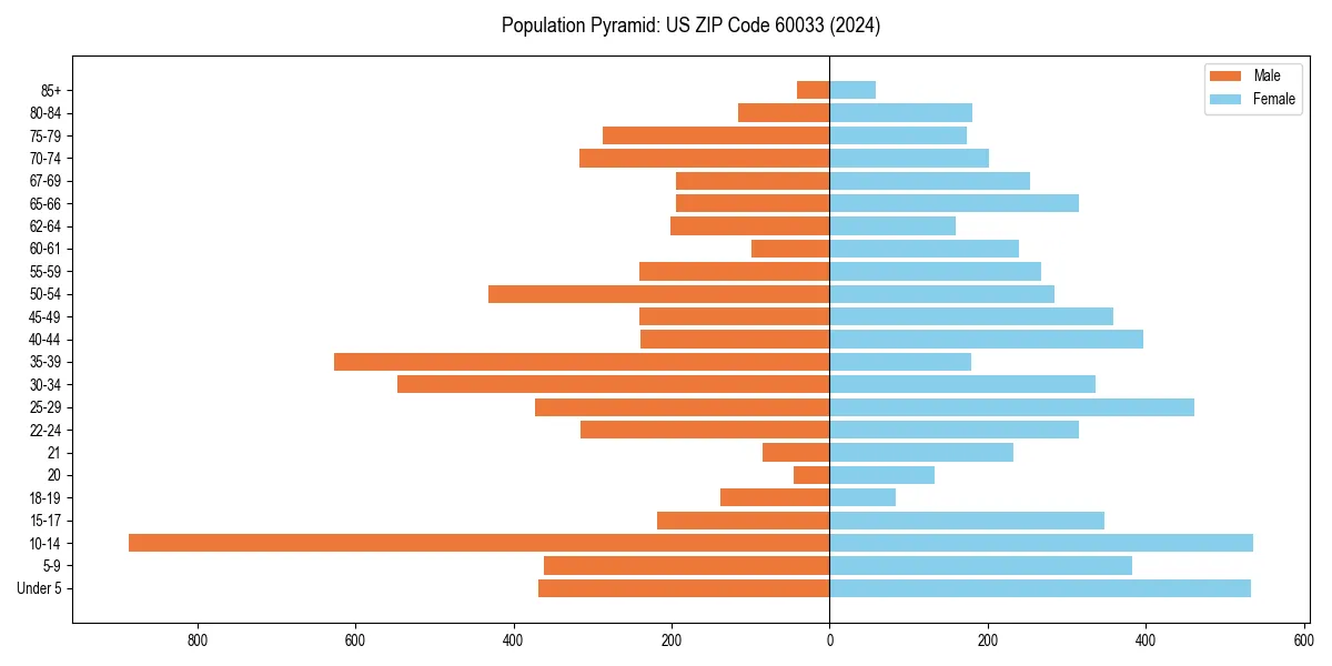 Population pyramid for 
