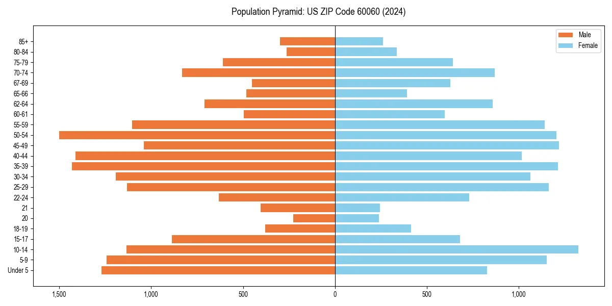 Population pyramid for 