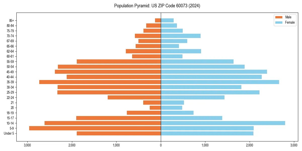 Population pyramid for 