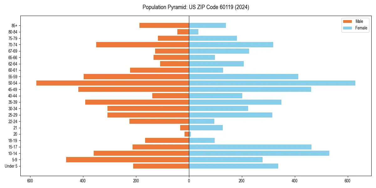 Population pyramid for 