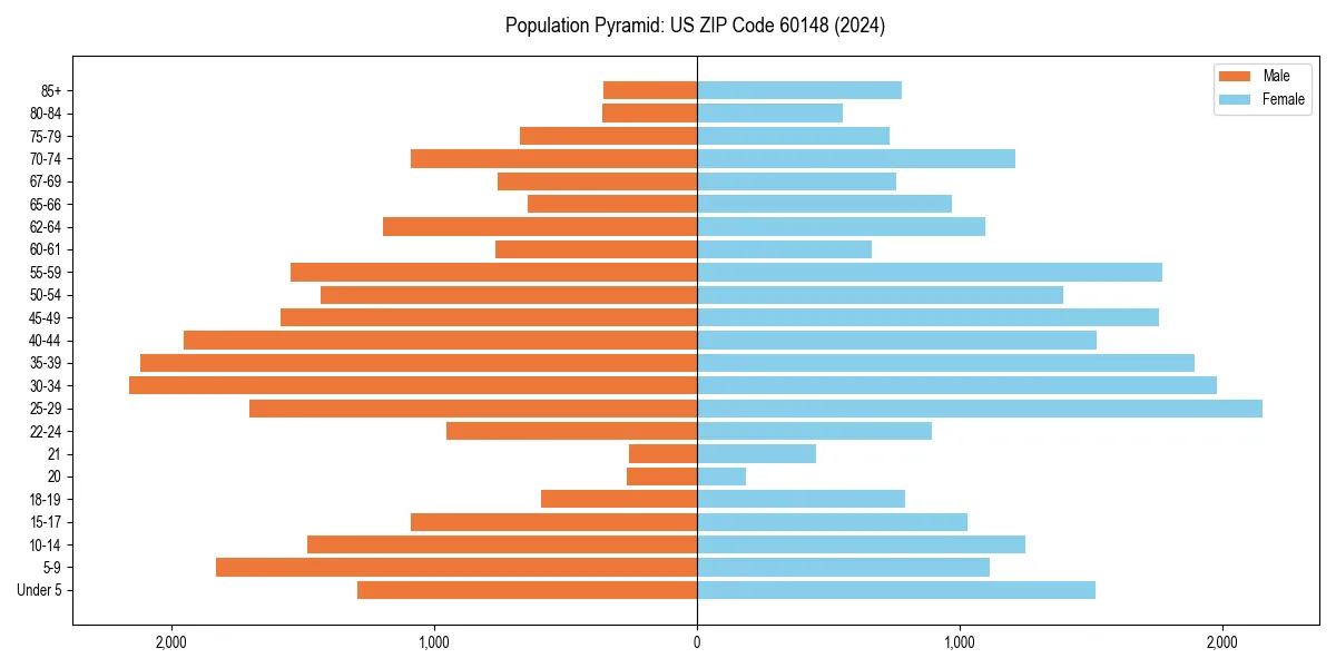 Population pyramid for 