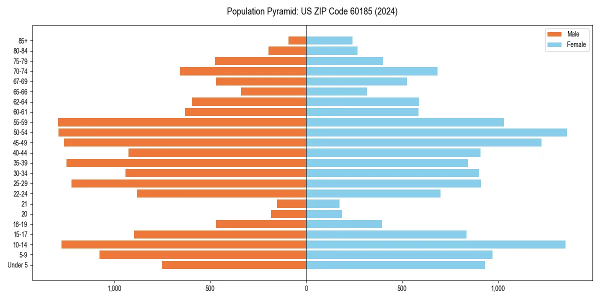Population pyramid for 