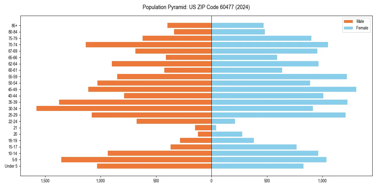 Population pyramid for 