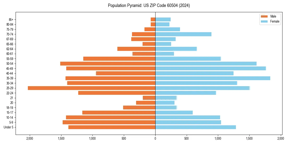 Population pyramid for 