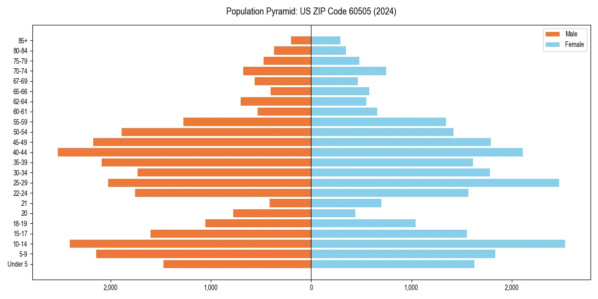 Population pyramid for 