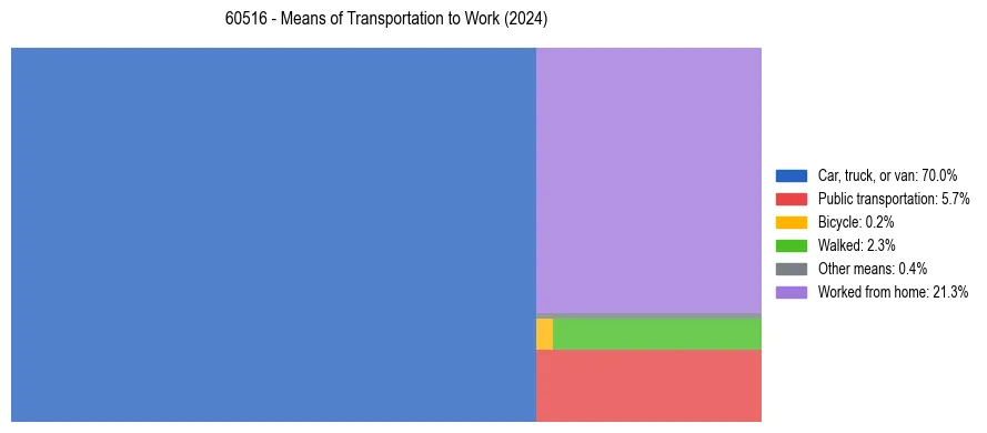 Commute modes in US ZIP Code 60516