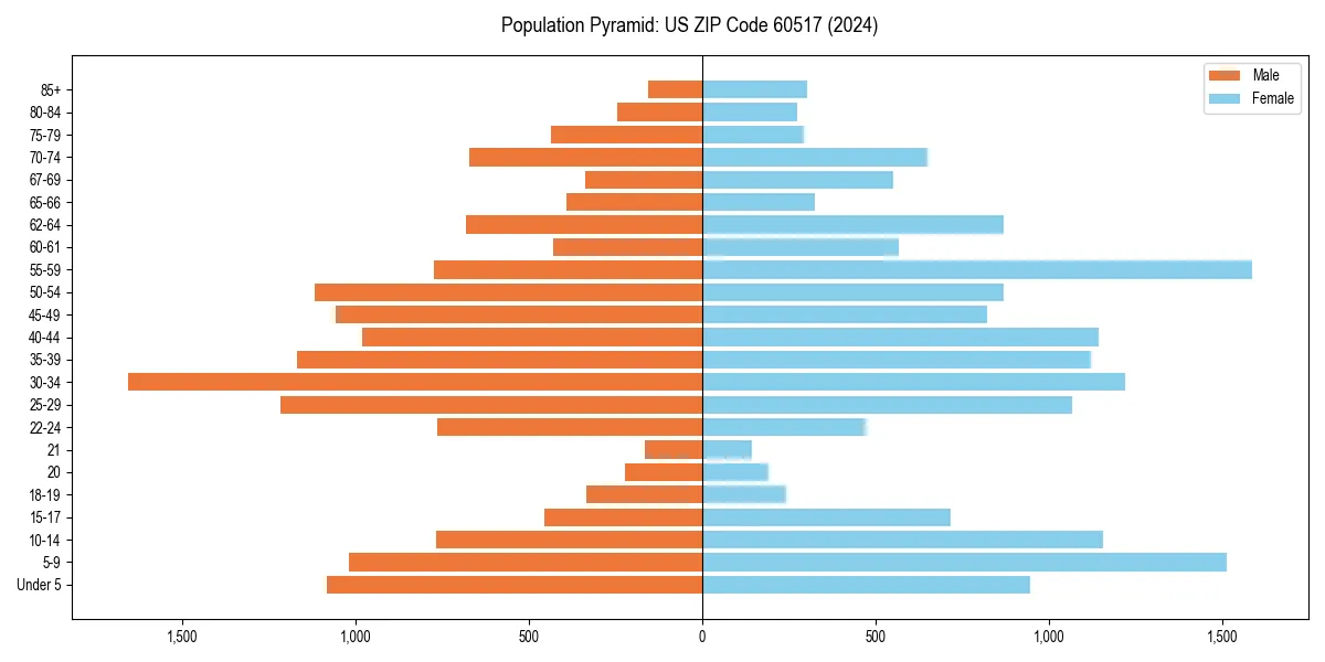 Population pyramid for 