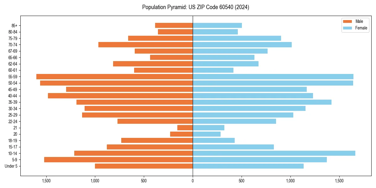 Population pyramid for 