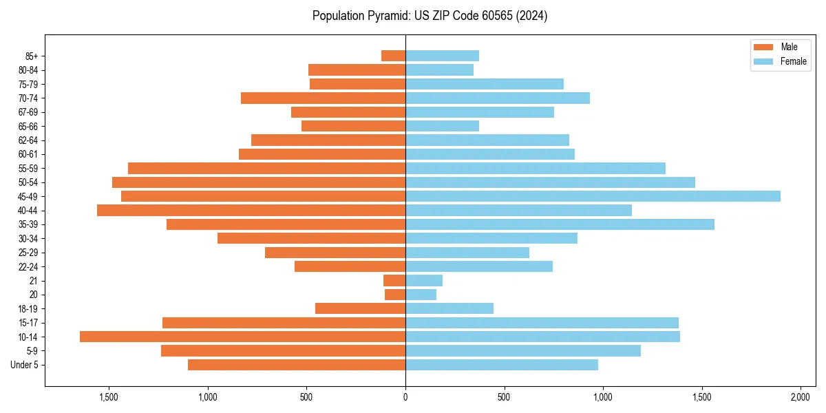 Population pyramid for 