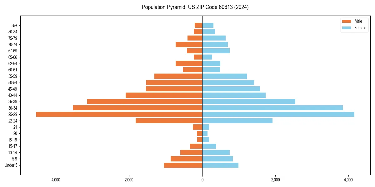 Population pyramid for 
