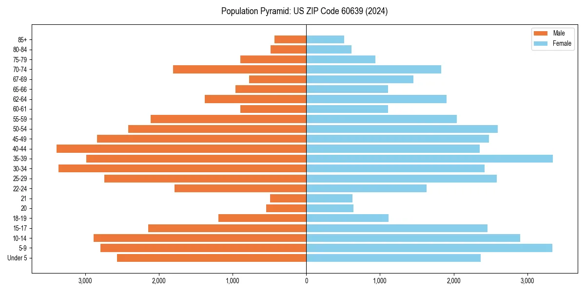 Population pyramid for 
