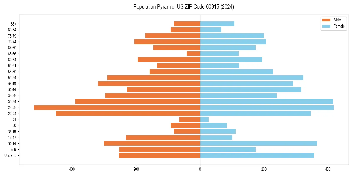 Population pyramid for 