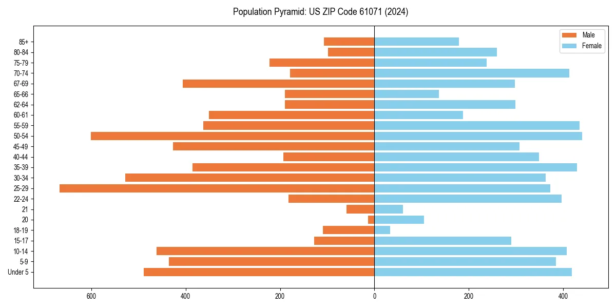 Population pyramid for 