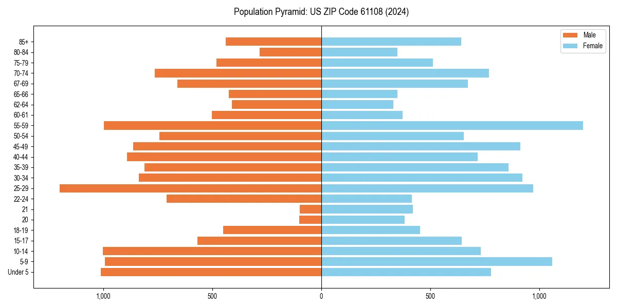 Population pyramid for 
