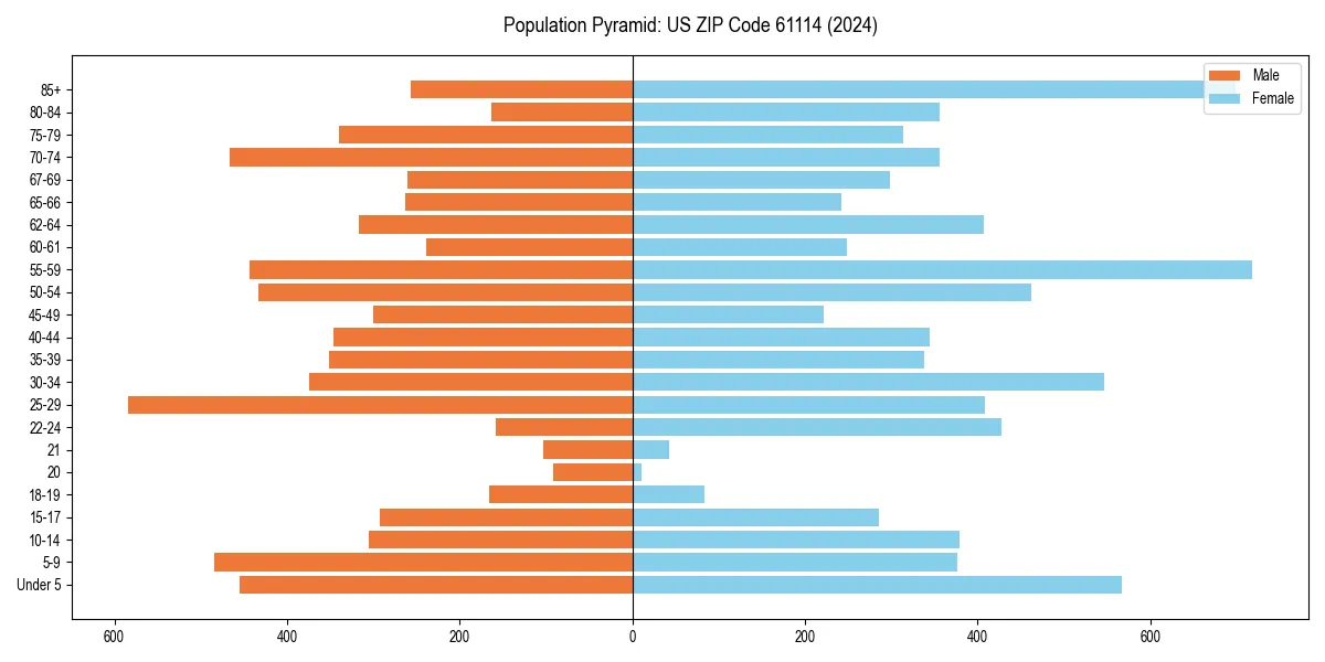 Population pyramid for 