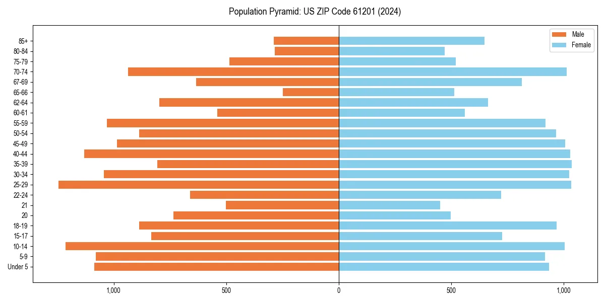 Population pyramid for 