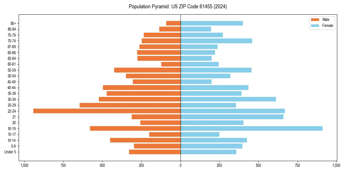 Population pyramid for 