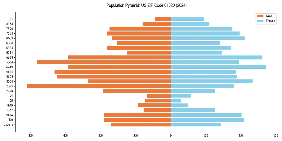 Population pyramid for 