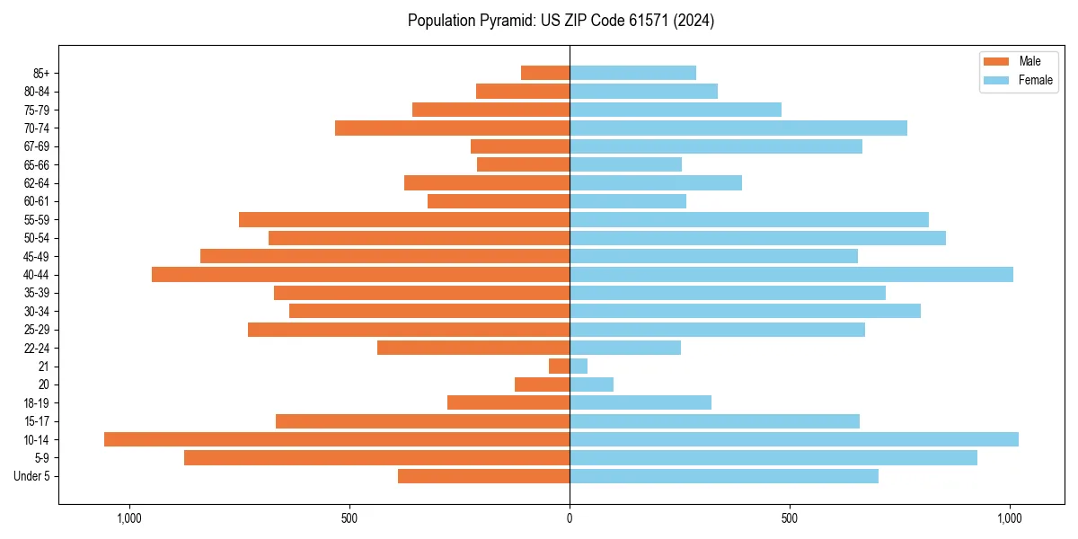 Population pyramid for