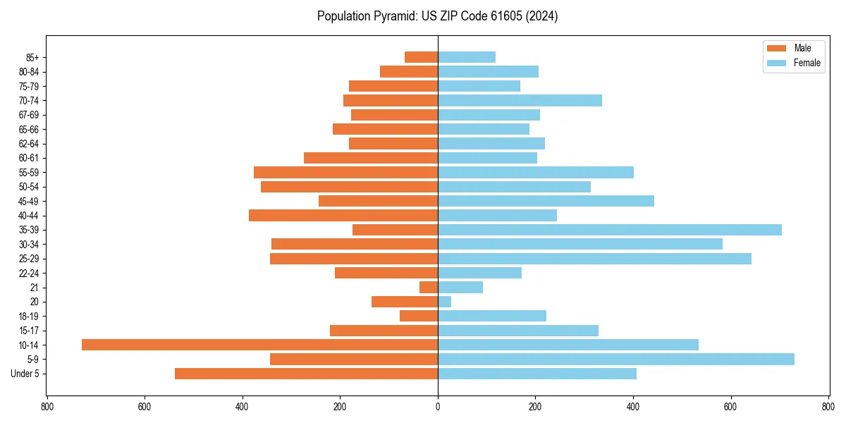 Population pyramid for 