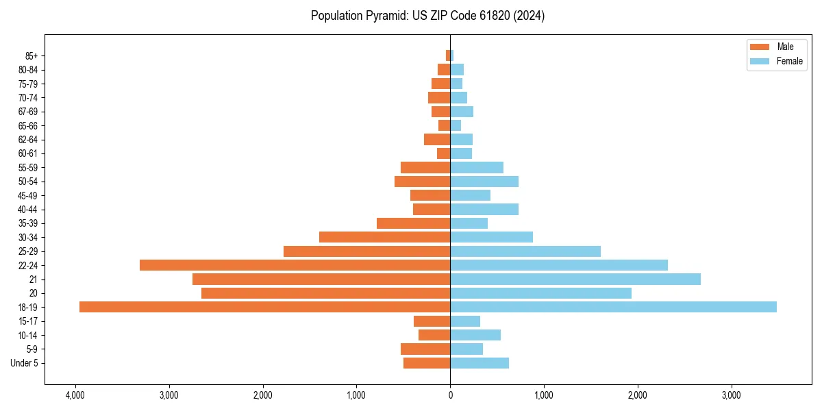 Population pyramid for 