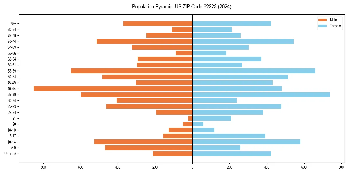 Population pyramid for 
