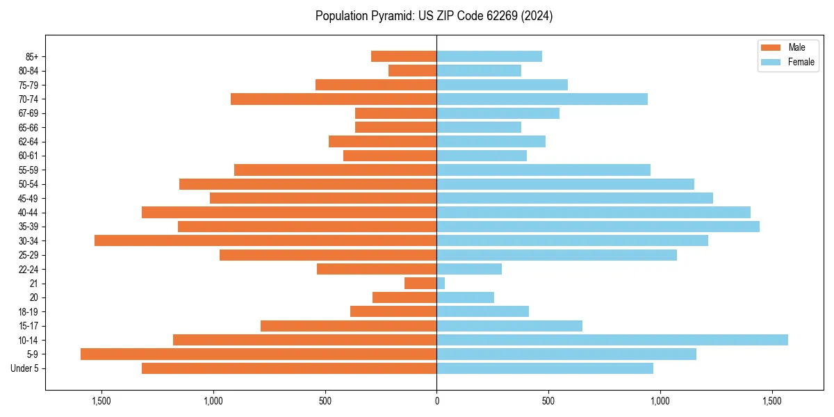 Population pyramid for 