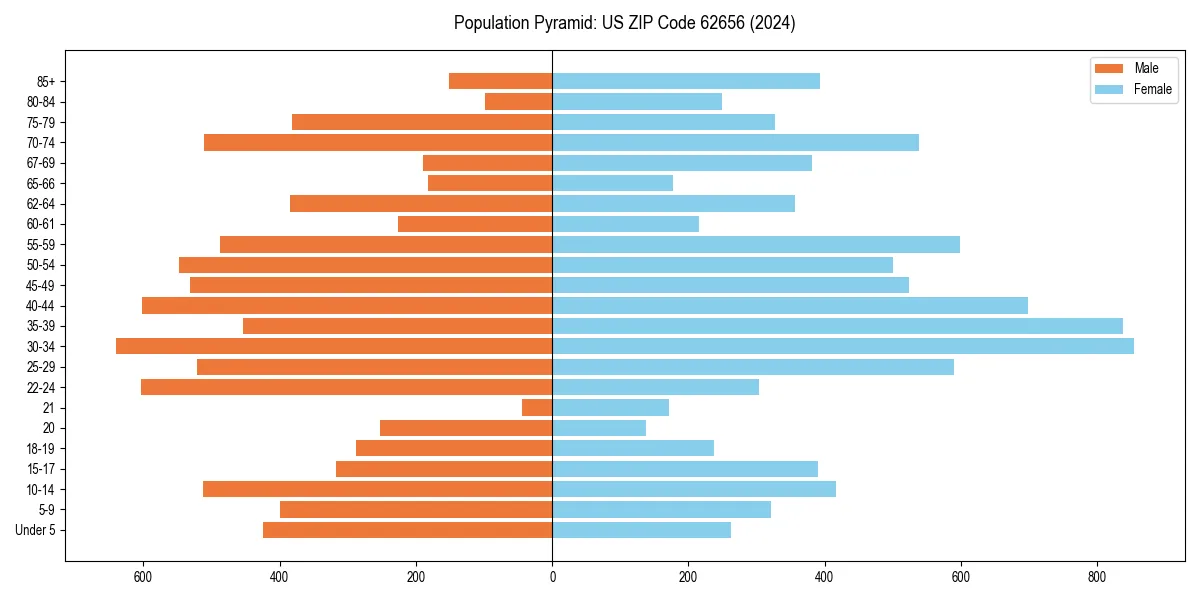 Population pyramid for 