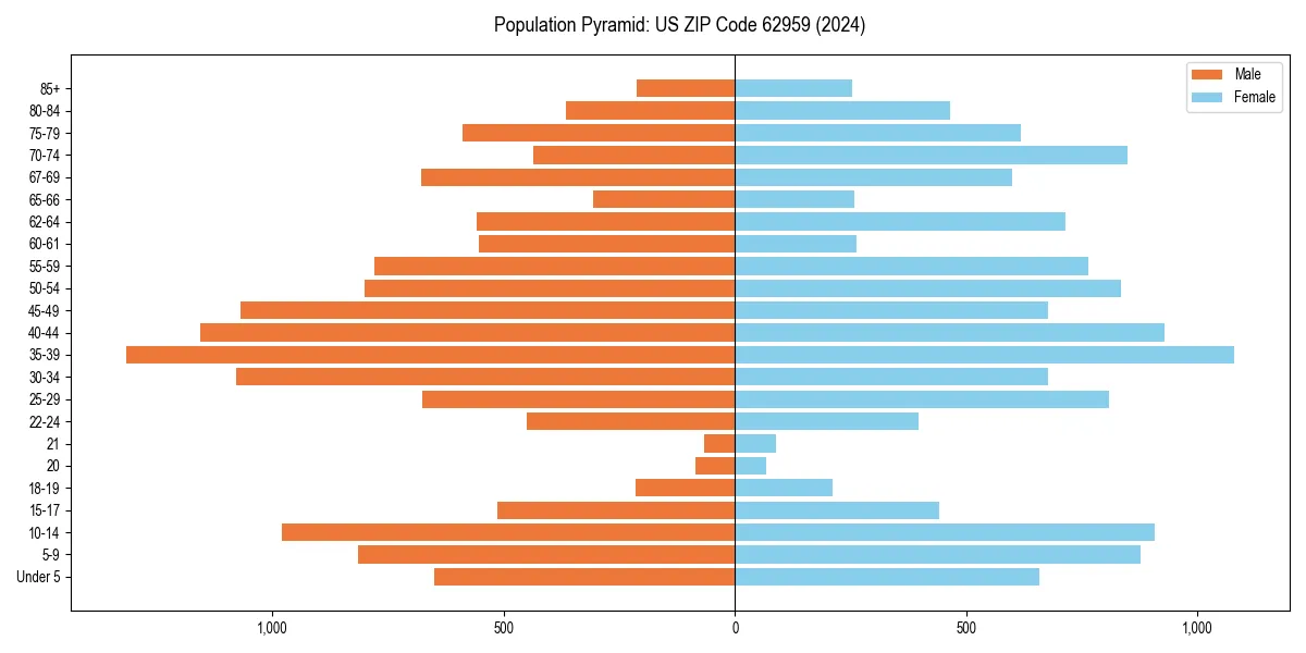 Population pyramid for 