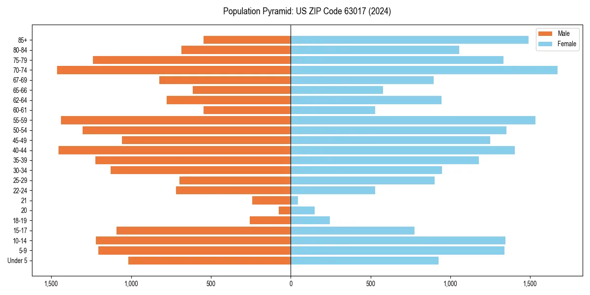 Population pyramid for 