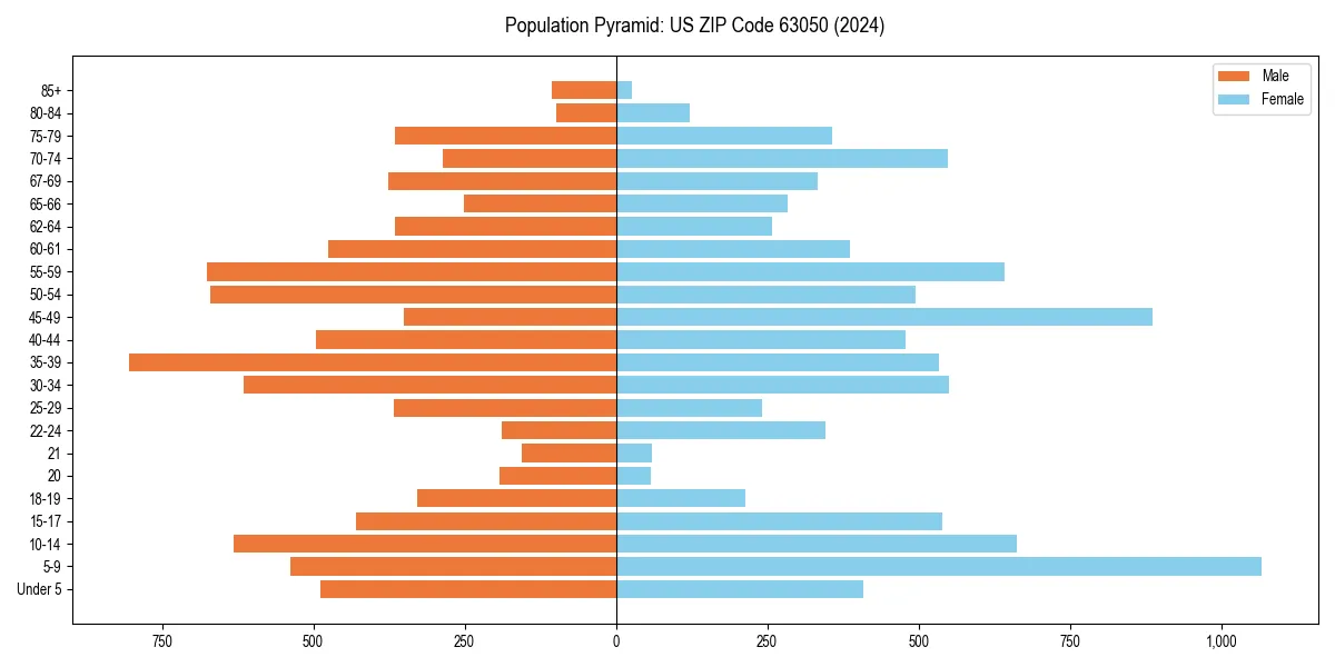 Population pyramid for 