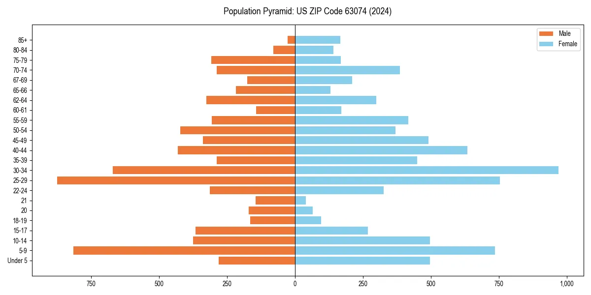 Population pyramid for 