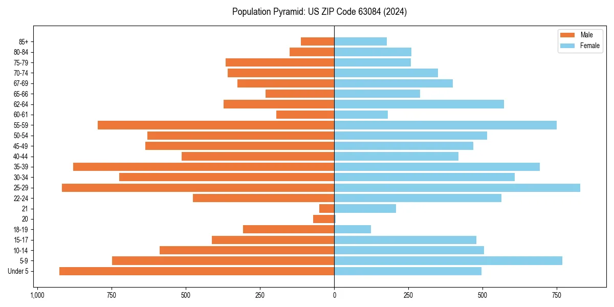 Population pyramid for 