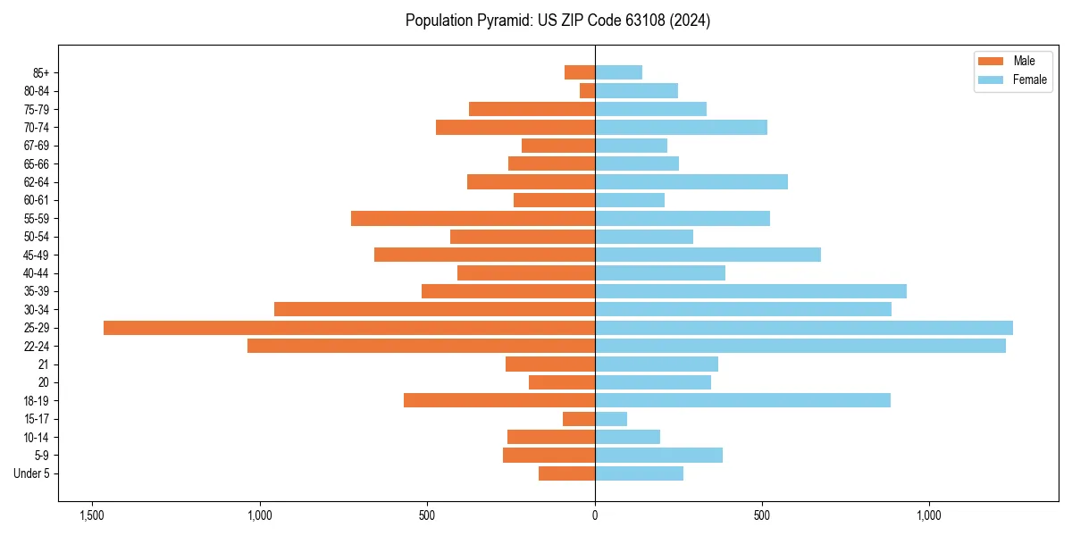 Population pyramid for 
