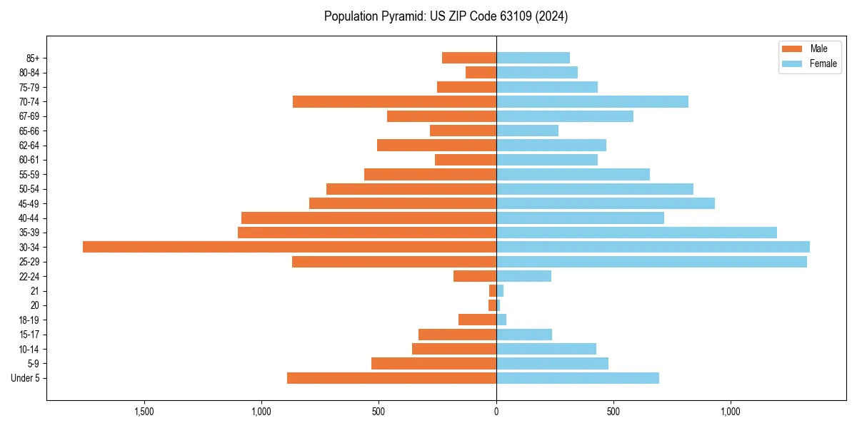 Population pyramid for 