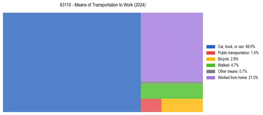 Commute modes in US ZIP Code 63110