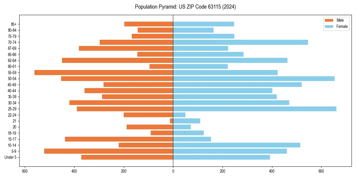 Population pyramid for 
