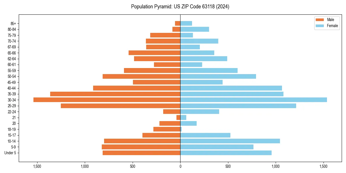 Population pyramid for 