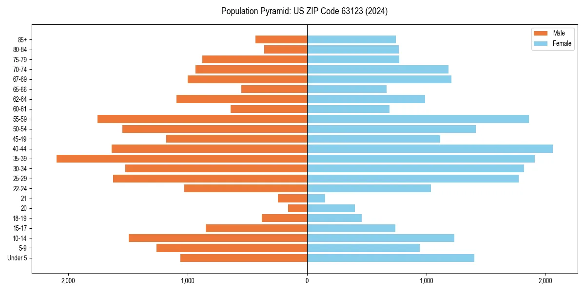 Population pyramid for 